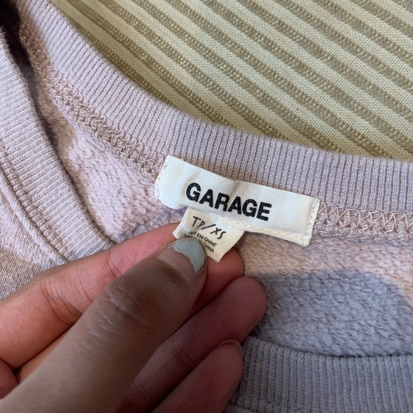 garage lilac cropped boston sweatshirt - Picture 2 of 3